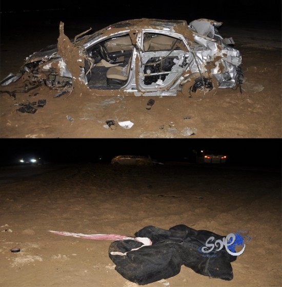 مصرع شاب ونقل ثلاثة في حاله حرجة إثر وقوع حادث انقلاب بتبوك‎