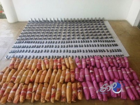 حرس الحدود يضبط 208 قطع سلاح و48 كجم قات بعسير
