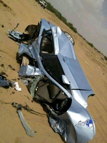 مصرع شابين في حادث تصادم على طريق أبوعريش جازان