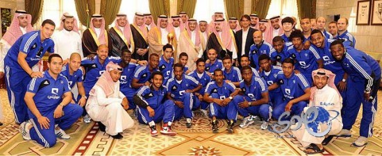 أمير الرياض ونائبه يستقبلان أبطال كأس ولي العهد