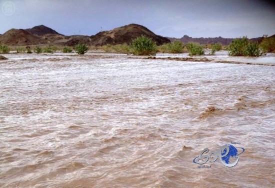 هطول أمطار غزيرة على منطقة نجران