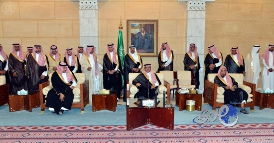 أمير الرياض ونائبه يستقبلان عدداً من أصحاب الفضيلة العلماء والمعالي والاهالي