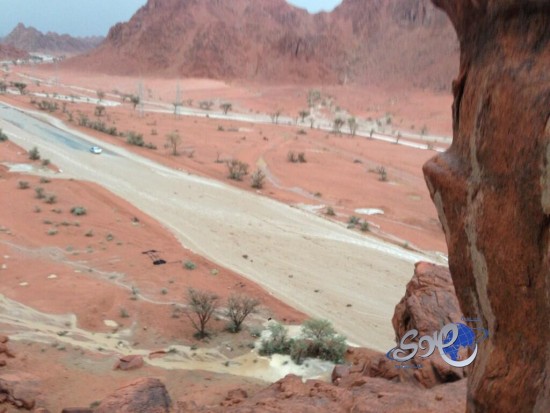 بالصور.. هطول أمطار غزيرة على حائل