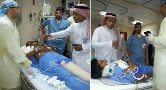 نجاح تجربة فرضية لحادث إنقلاب باص بمستشفي الملك فيصل بمكة‎