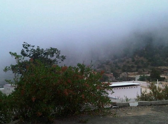 هطول  أمطار غزيرة على الباحة