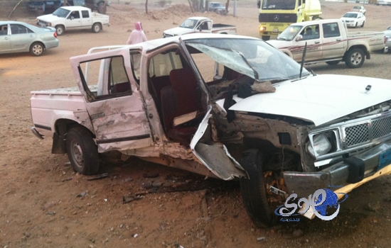 مصرع وإصابة 5 فى تصادم سيارتين على طريق “الخرمة – الغريف”