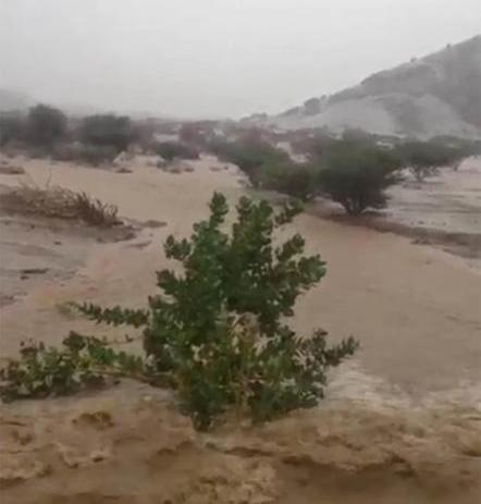 هطول أمطارٌ غزيرة على محافظة تثليث