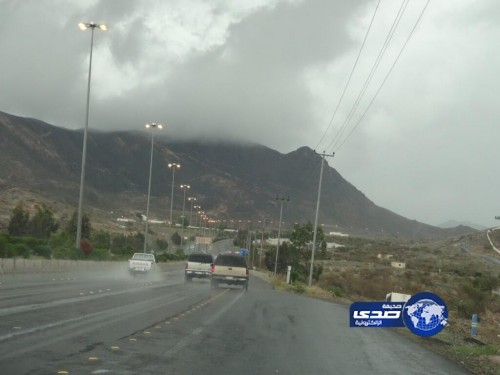 هطول أمطار على محافظة الطائف