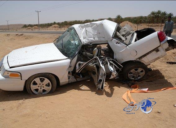 مصرع 5 شبان من عائلة واحدة في حادث مروري بحريملاء