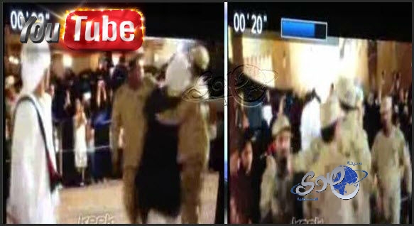 فيديو : جرعضو هيئه من أحدى ساحات العروض الشعبيه في مهرجان الجنادريه 2013