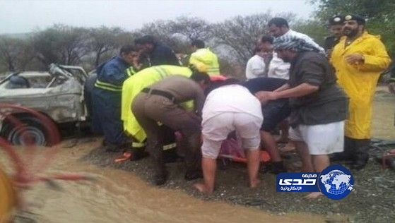 الدفاع المدني بالباحة : غرق أربعة مواطنين من عائلة واحدة بالعقيق