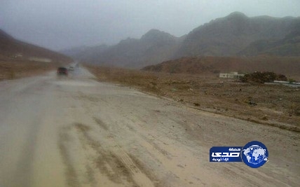 هطول أمطار على منطقة تبوك