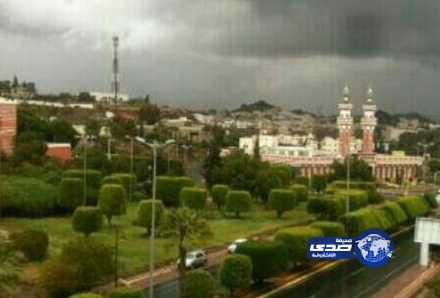 هطول أمطار على منطقة عسير