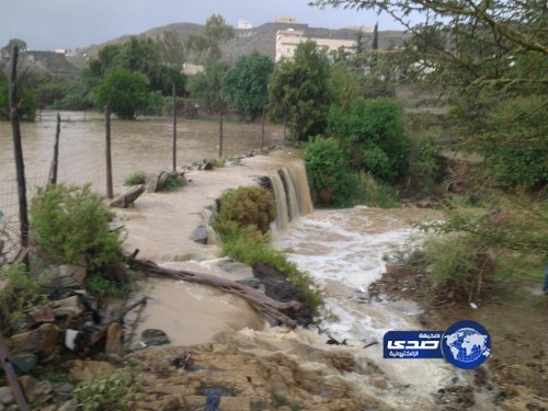هطول أمطار على مركز وراخ بالباحة