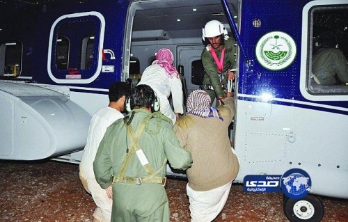 طيران الأمن ينقذ 82 شخصاً إثر انهيار سد بيشة