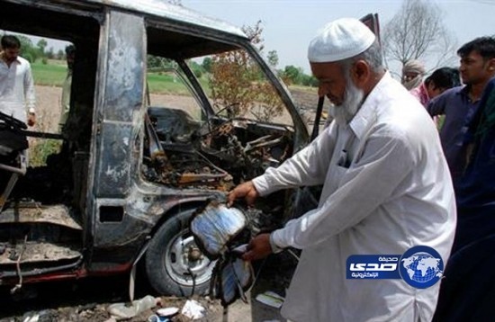 مقتل 17 طفلاً بانفجار خزان الغاز بحافلة مدرستهم في باكستان