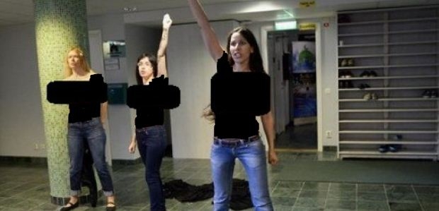 “علياء المهدي” تتعرى للمرة الخامسة داخل أحد “المساجد” في السويد .. “صورة”