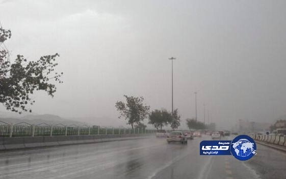 هطول أمطار غزيرة على منطقة جازان