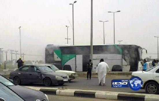 احتراق حافلة نقل جماعي متجهة للعمرة في أحد المسارحة