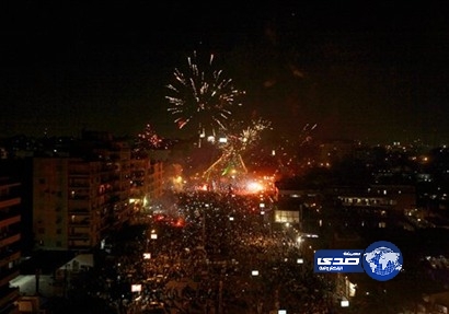 أحتفال مصر بالألعاب الناريه بعد عزل &#8220;مرسي&#8221;