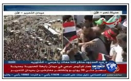 بالفيديو.. مؤيد للرئيس مرسي لمراسل الجزيرة “هات بوسه”!