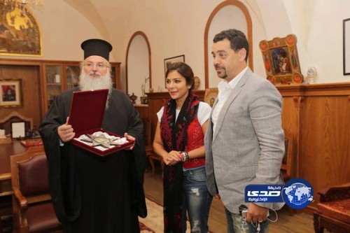 أصالة تزور كنيسة المهد في بيت لحم