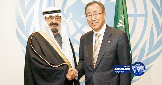 الوالد القائد يبحث مع بان كى مون الأحداث على الساحة الدولية