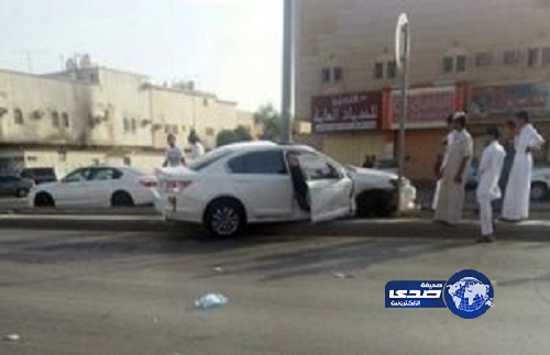 مفحط يتسبب في حادث مروري بنسيم الرياض صباح اليوم