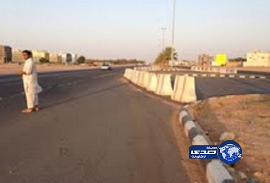 صبات تهدد المارة في طريق الدائري الشمالي بحائل