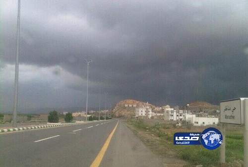 هطول أمطار غزيرة على محافظات عسير