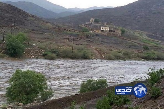 هطول  أمطار غزيرة على جازان