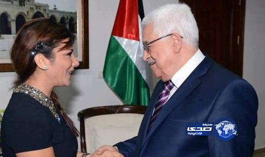 الرئيس الفلسطيني يستقبل الفنانة أصالة وزوجها