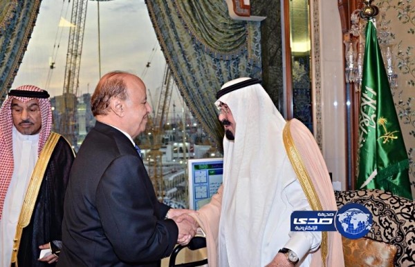 خادم الحرمين الشريفين يستقبل الرئيس اليمني وسعد الحريري