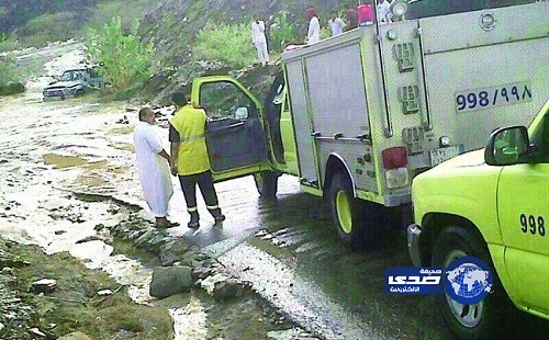 هطول أمطار غزيرة على تهامة عسير