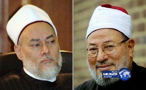 على جمعة يحرج القرضاوي وينشر خطابا بتوقيعه يثنى فيه علية