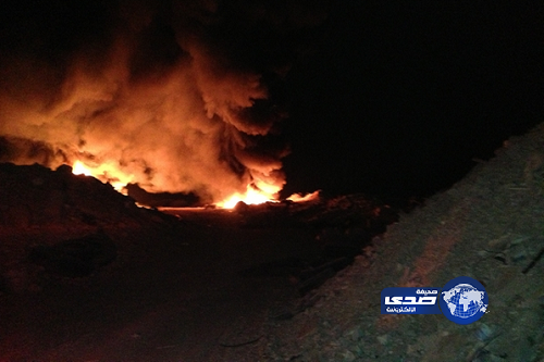 حريقٌ في مخلفات بحي النظيم شرق الرياض