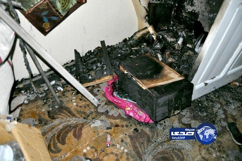 “عبث الأطفال” يتسبب في نشوب حريق بعمارة بالطائف