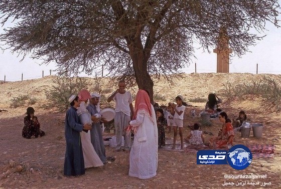 كشتة عائلية في الزمن الجميل قرب الرياض وقبل 40  سنة