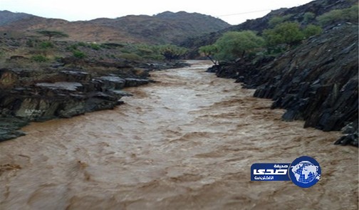 هطول  أمطار على منطقة جازان