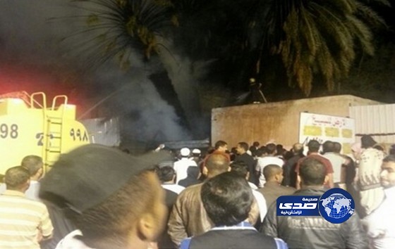 السيطرة على حريق بخالدية تبوك