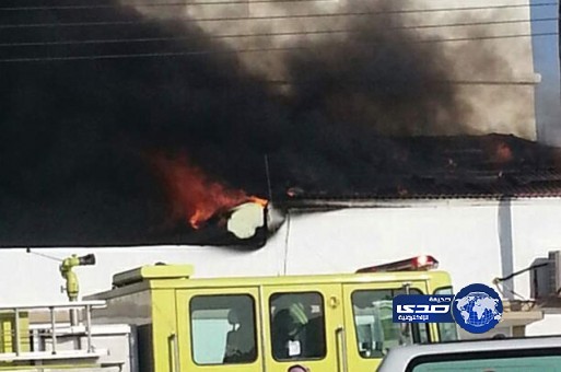 إخماد حريق في مجلس بحائل