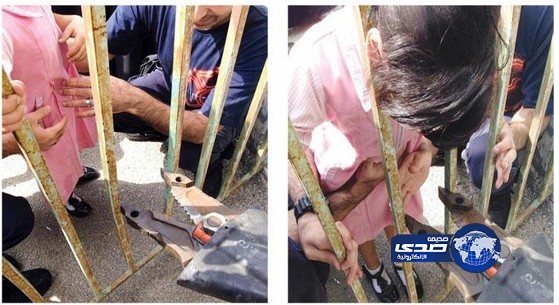 إنقاذ طفلة كويتية انحشر رأسها بين قضبان حديدية