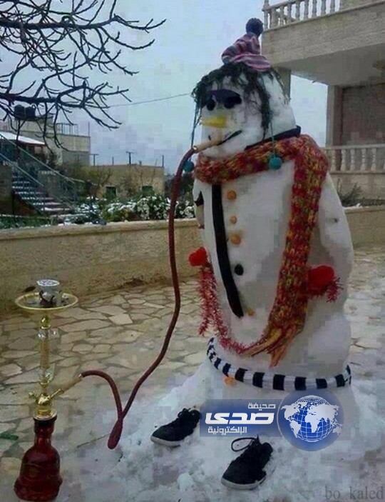 رجل الثلج بمزاج سعودي