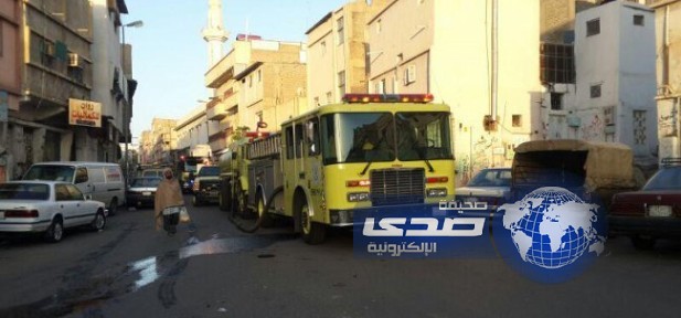 اصابة شخص باختناق إثر اندلاع حريق بالطائف