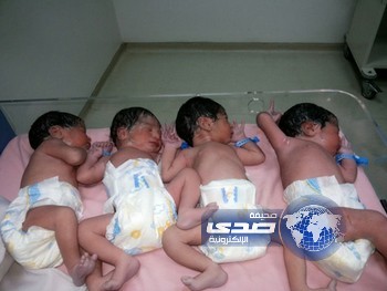 بعدماكانت تعانب من العقم … يمنية تنجب 4 توائم