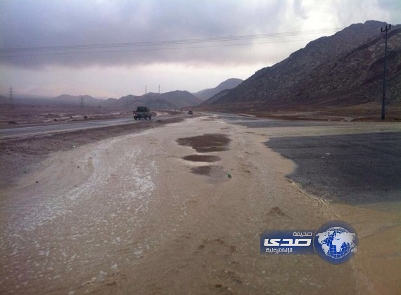 بالصور.. هطول أمطار على مراكز منطقة تبوك