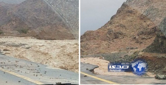 معلمة من تبوك ترصد بالصور لحظة “الموت” اثناء جريان السيول