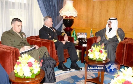 الأمير متعب بن عبد الله يستقبل نائب القائد العام للقيادة المركزية الأمريكية
