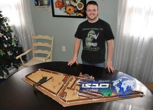 أميركي يصنع مجسم لبيت بن لادن بخبز الزنجبيل