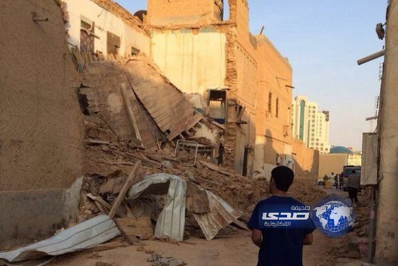 انهيار منزل شعبي وسط الرياض وإصابة أحد قاطنيه
